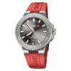 Aquis Date Relief Grey Dial 43.5mm on Red Rubber Strap - Image 2