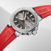 Aquis Date Relief Grey Dial 43.5mm on Red Rubber Strap - Image 3