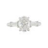 Three-Stone Collection â 1.71 Carat Oval cut with 0.32 Carat Tapered Baguettes in Platinum - Image 2