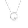 Chicago Classic Single Stationary Diamond Pendant in White Gold - Image 2