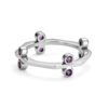 Chicago Classic 0.50 Carat Amethyst Double Stacking Ring in White Gold - Image 2