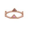 Chicago Classic 0.16 Carat Pink Sapphire Trillion Stacking Ring in Rose Gold - Image 2