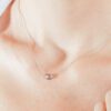 0.44 Carat Rose cut Marquise Diamond Bezel Pendant in White Gold - Image 4