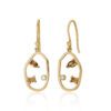 Spectra 0.46 Carat Fancy Colored Diamond Dangle Earrings in Yellow Gold - Image 3