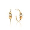Rainbow 3.28 Carat Rose cut Multi Color Sapphire Hoops in Yellow Gold - Image 3