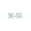 0.69 Carat Princess Cut Diamond Stud Earrings in White Gold - Image 2