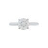 1.67 Carat Round Brilliant cut Cathedral Set Solitaire Diamond Engagement in Platinum - Image 2