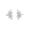 3.20 Carat Marquise cut Diamond Cluster Stud Earrings in White Gold - Image 2