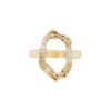 Tulum Hammered Gold Ring with Diamond in Yellow Gold - Image 2