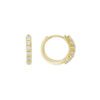 0.18 Carat Full Cut Diamond Huggie Earrings in Yellow Gold - Image 2