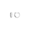 Squared Edge Hinged Huggie Earrings in White Gold - Image 2
