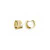Tapered Concave Hinged Huggie Earrings in Yellow Gold - Image 2