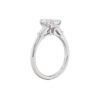Three Stone Collection â 1.51 carat Pear Shape with 0.24 Carat Tapered Baguette Diamonds in Platinum - Image 3