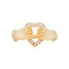 0.15 Carat Diamond Ring Depicting Hands Holding Heart in Yellow Gold - Image 2