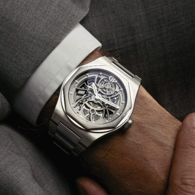 Laureato Skeleton Openworked Dial 42mm in Stainless Steel