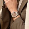 Laureato 38mm Copper Dial Automatic with 0.90 Carat Diamond Bezel in Stainless Steel - Image 5