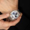 Laureato Chronograph 42mm White Black Dial in Stainless Steel - Image 5