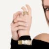 Arena 0.76 Carat Graduating Diamond Bar Ring in Yellow Gold - Image 3