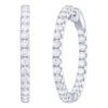 3.07 Carat Diamond In and Out Hoop Earrings in White Gold - Image 2