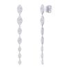 0.92 Carat PavÃ© set Diamond Dangle Earrings in White Gold - Image 2
