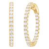3.07 Carat Diamond In and Out Hoop Earrings in Yellow Gold - Image 2