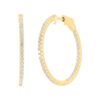1.14 Carat Diamond In and Out Hoop Earrings in Yellow Gold - Image 2