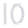 4.65 Carat Diamond In and Out Hoop Earrings in White Gold - Image 2