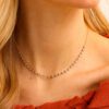 Ava Bea 0.48 Carat Diamond Interval Tennis Necklace in Yellow Gold - Image 4