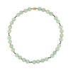 12mm Sea Green Jade Strand Necklace in Yellow Gold - Image 2