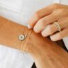 Ava Bea Diamond Trio Station Bracelet in Yellow Gold - Image 4