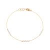Ava Bea Diamond Trio Station Bracelet in Yellow Gold - Image 2