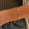 Ava Bea Diamond Trio Station Bracelet in Yellow Gold - Image 3