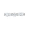 1.53 Carat Round Brilliant and Oval cut Diamond Half Eternity Wedding Band in Platinum - Image 2