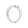 1.53 Carat Round Brilliant and Oval cut Diamond Half Eternity Wedding Band in Platinum - Image 4