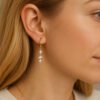 0.54 carat Kite cut Diamond Drop Earrings in Yellow Gold - Image 4