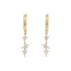 0.54 carat Kite cut Diamond Drop Earrings in Yellow Gold - Image 2