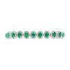 9.55 carat Oval Emerald with 2.85 carat Diamond Halo Tennis Bracelet in White Gold - Image 2