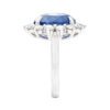 8.71 Oval Blue Sapphire with 1.44 carat Diamond Halo Ring in Platinum - Image 6