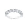 2.00 Carat Alternating Round Brilliant and Oval Half Eternity Diamond Wedding Ring in White Gold - Image 2