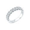 Emerald cut Half Eternity Diamond Wedding Ring in White Gold - Image 2