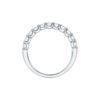 Emerald cut Half Eternity Diamond Wedding Ring in White Gold - Image 4