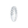 Oval cut Half Eternity Diamond Wedding Ring in White Gold - Image 4