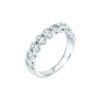 Oval cut Half Eternity Diamond Wedding Ring in White Gold - Image 2