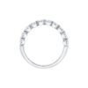 Oval cut Half Eternity Diamond Wedding Ring in White Gold - Image 3