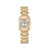Tank FranÃ§aise Small Model Quartz with Diamond Case on Bracelet in Yellow Gold - Pre-Owned - Image 2