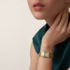Tank FranÃ§aise Small Model Quartz with Diamond Case on Bracelet in Yellow Gold - Pre-Owned - Image 5