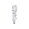 Pear Shape Diamond Half Eternity Ring in White Gold - Image 4