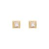0.50 carat Princess cut Bezel set Diamond Stud Earrings in Yellow Gold - Image 2