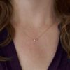 Diamonds by the Inch Bezel set Solitaire Pendant Necklace in Rose Gold - Image 3