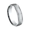 Comfort Fit Satin Center with Polished Round Edges in Platinum (6mm) - Image 3